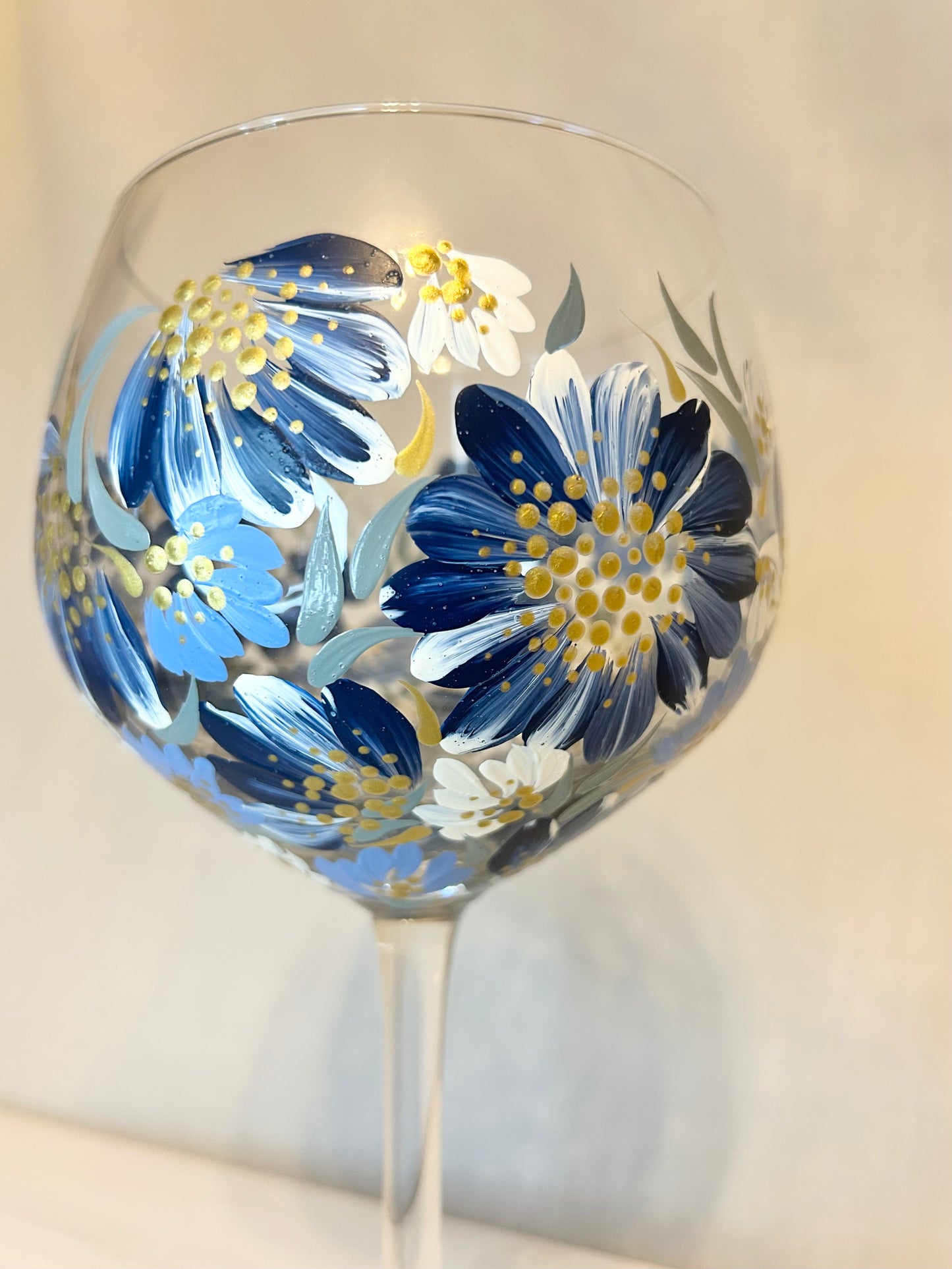 Hand-Painted Gin Glass