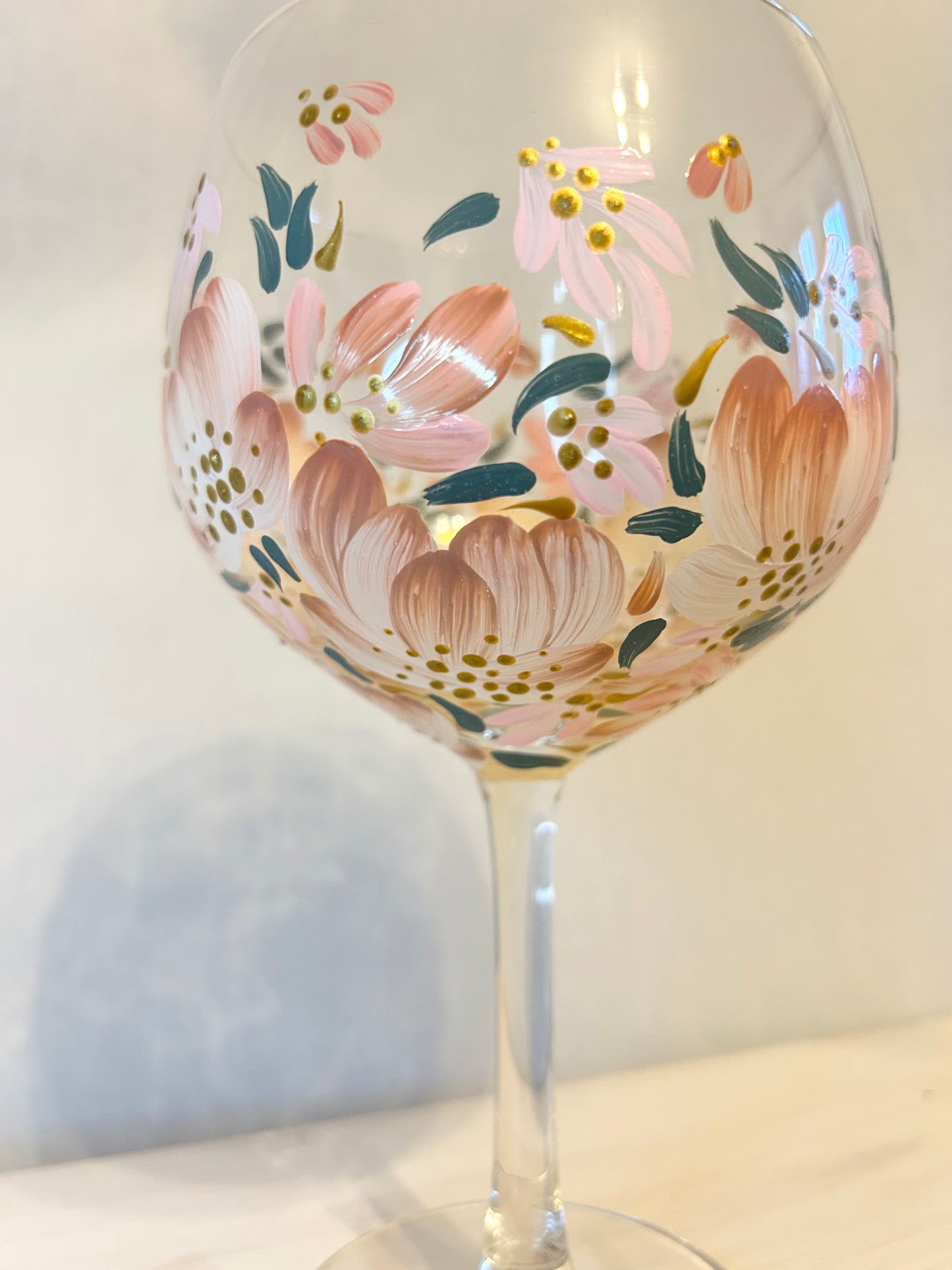 Hand-Painted Gin Glass