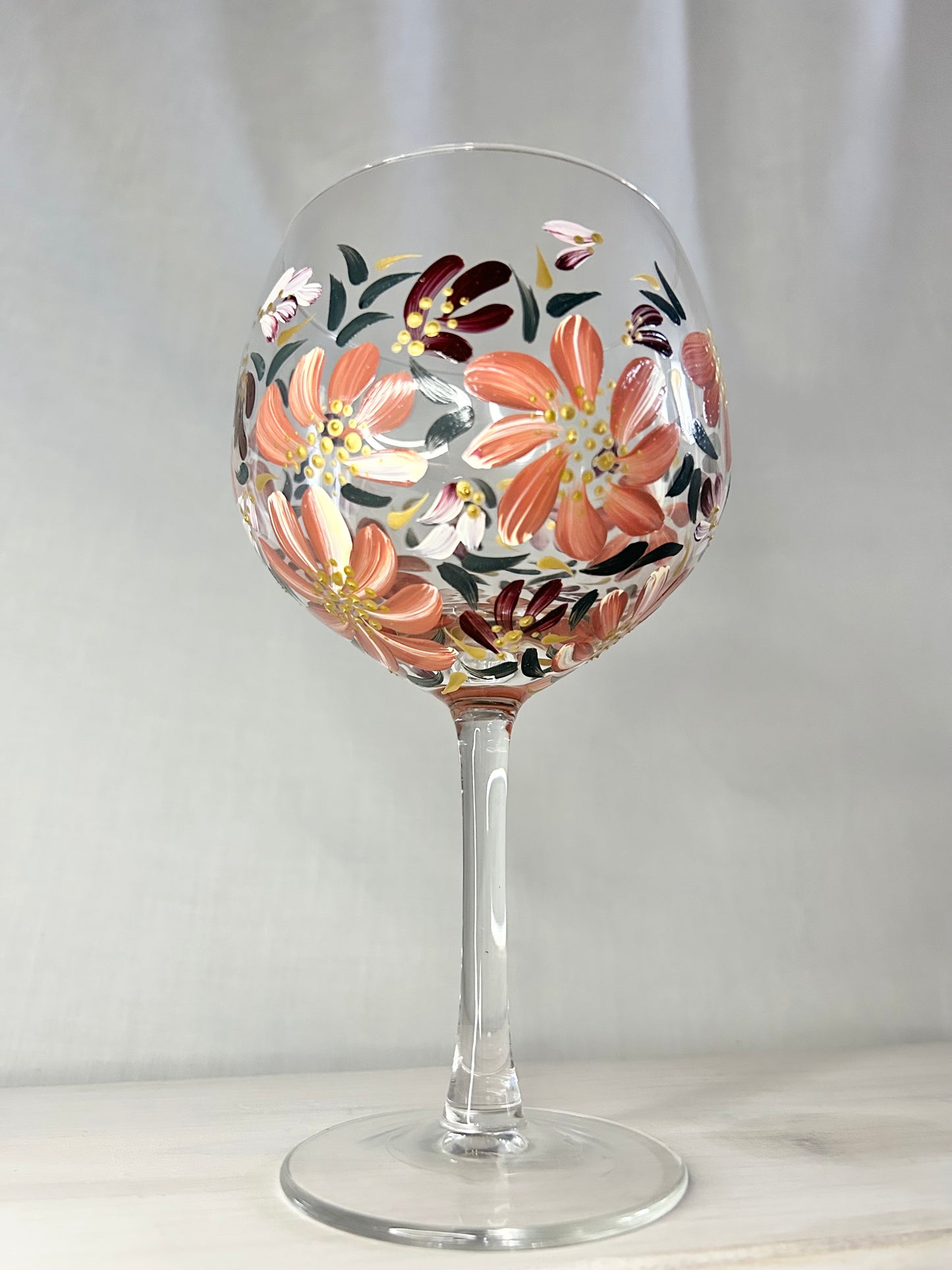 Hand-Painted Gin Glass