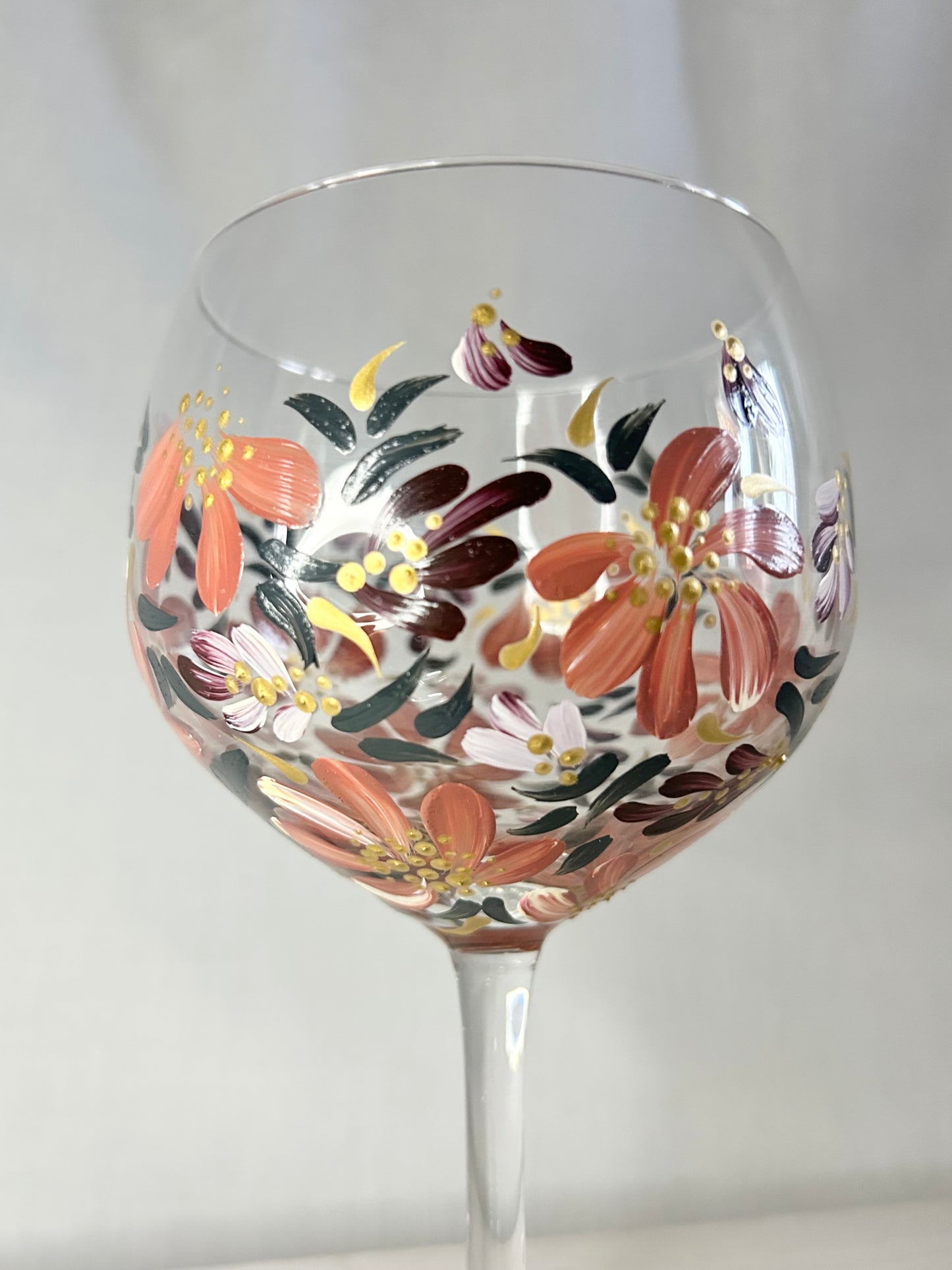 Hand-Painted Gin Glass