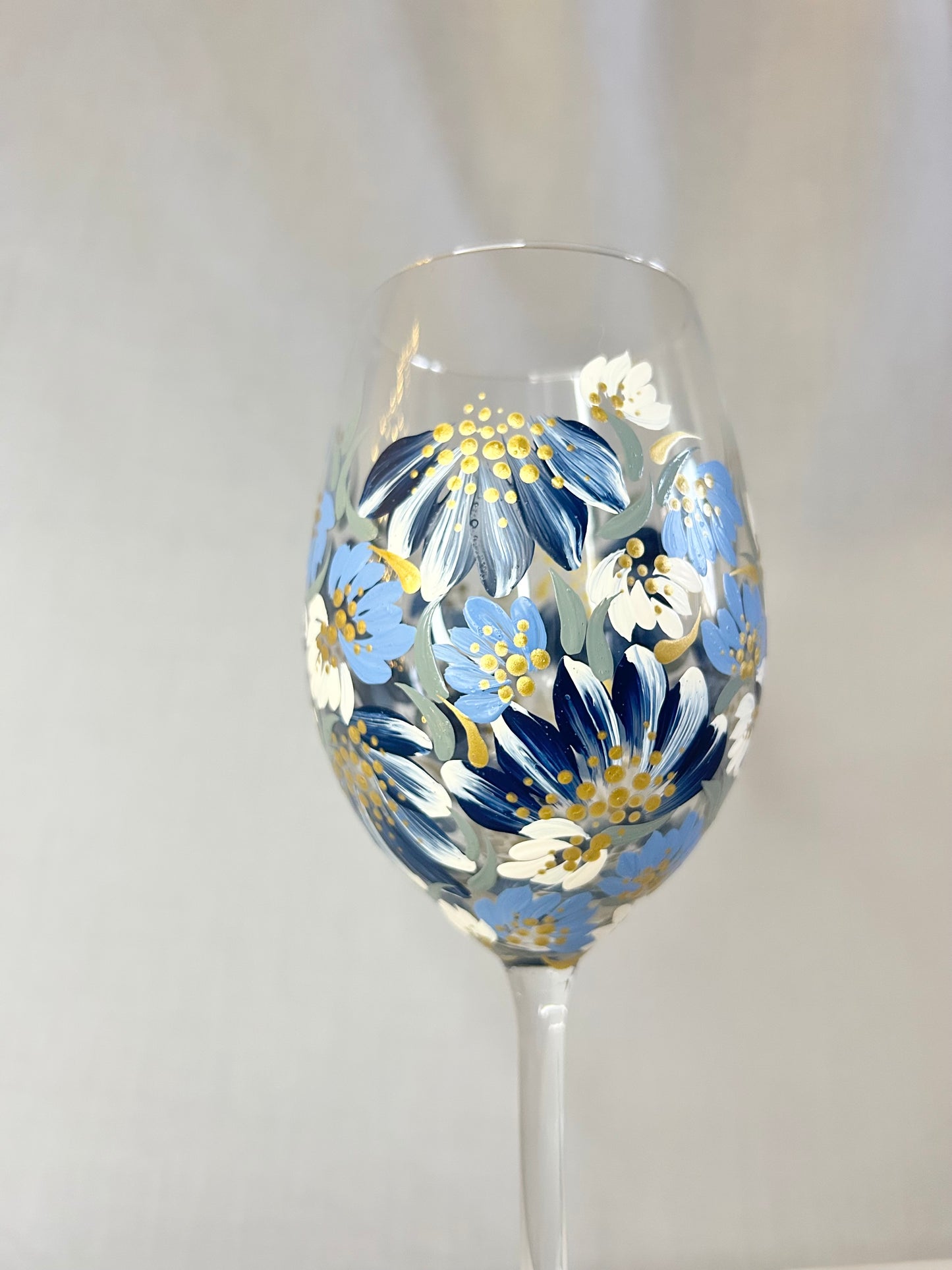 Hand-Painted Wine Glass