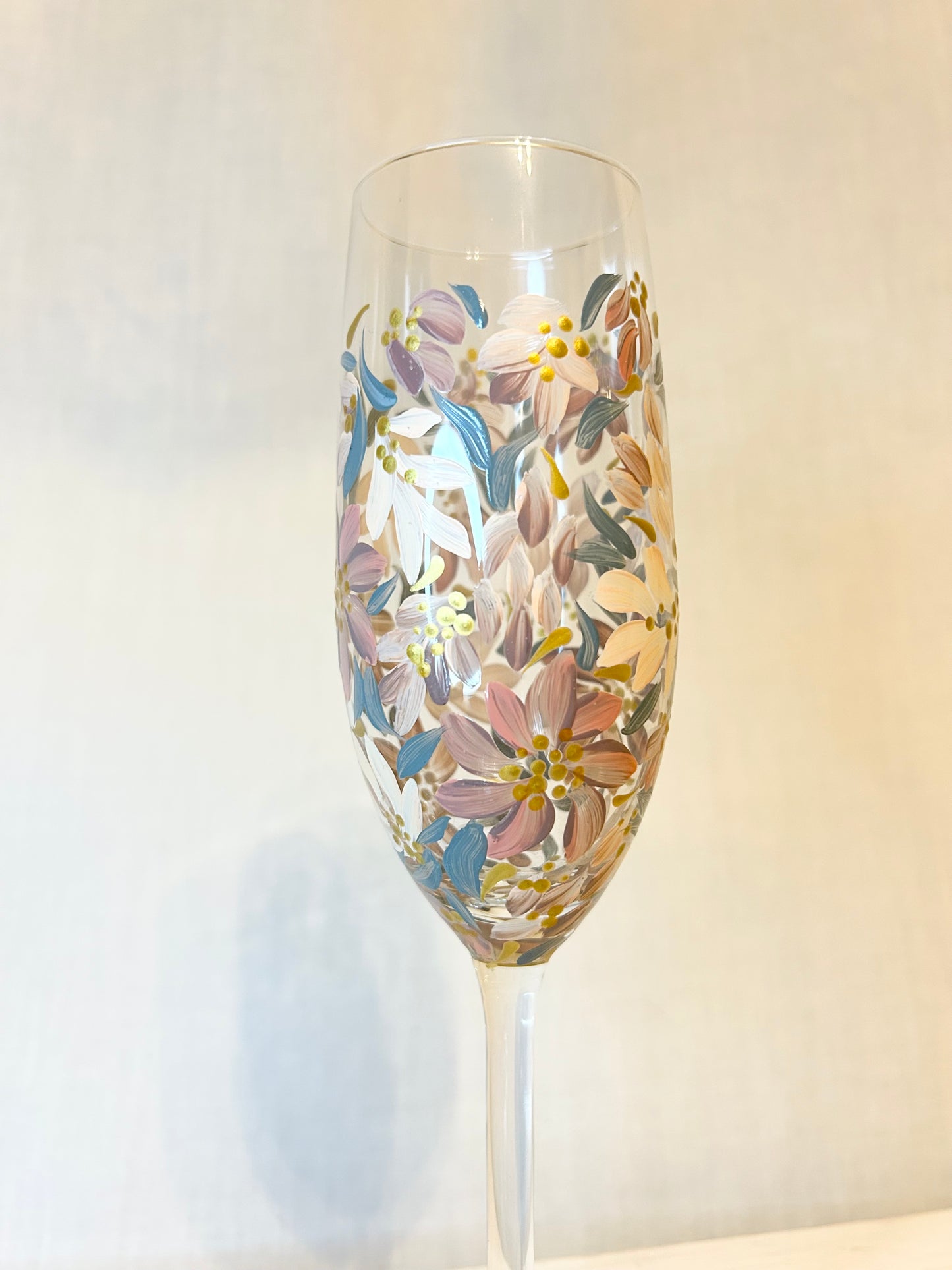 Hand-Painted Champagne Flute