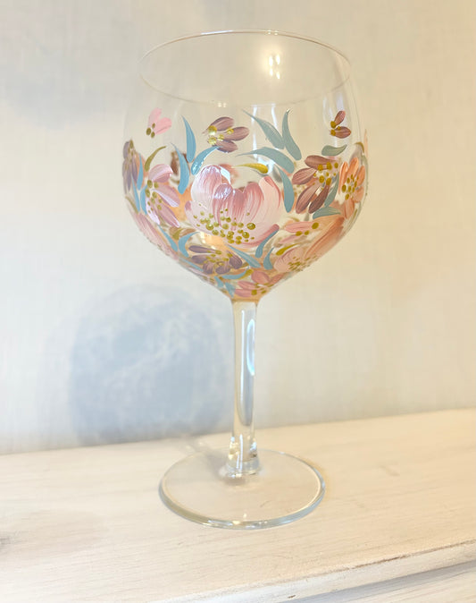Hand-Painted Gin Glass