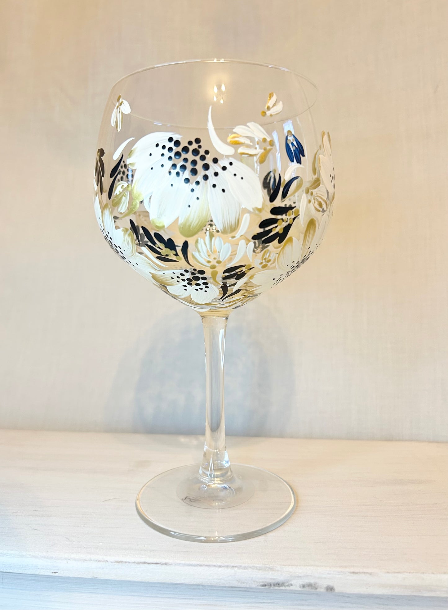 Hand-Painted Gin Glass