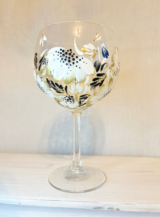 Hand-Painted Gin Glass