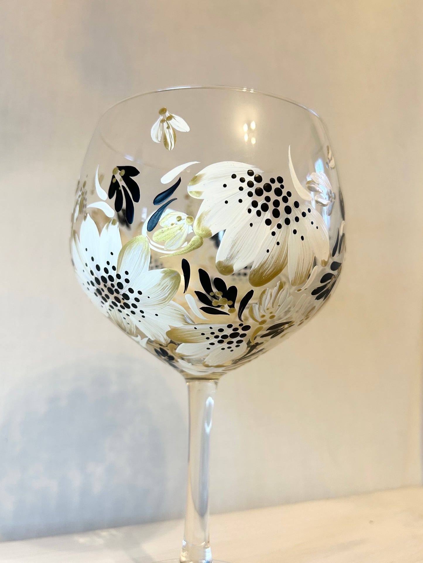 Hand-Painted Gin Glass