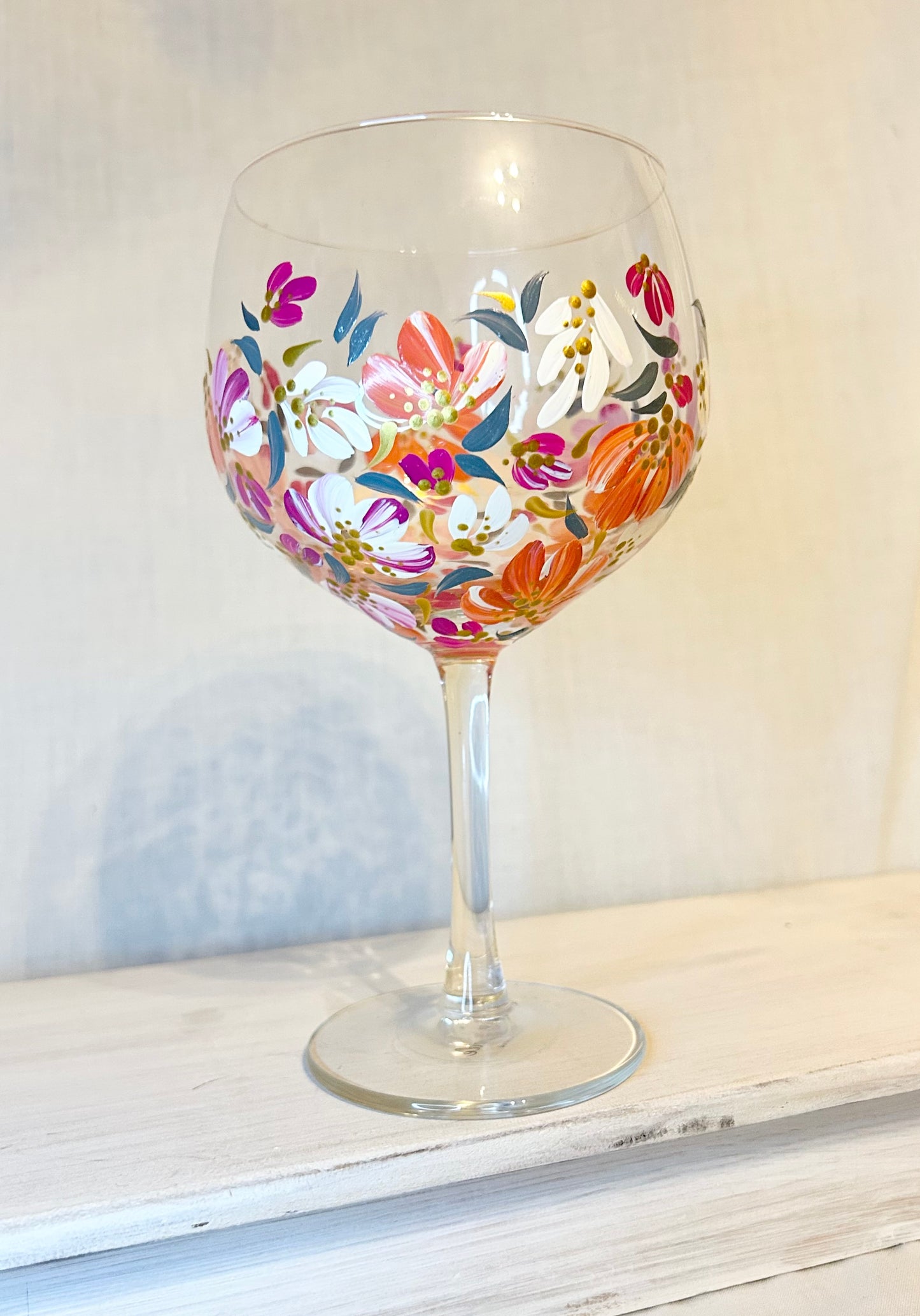 Hand-Painted Gin Glass