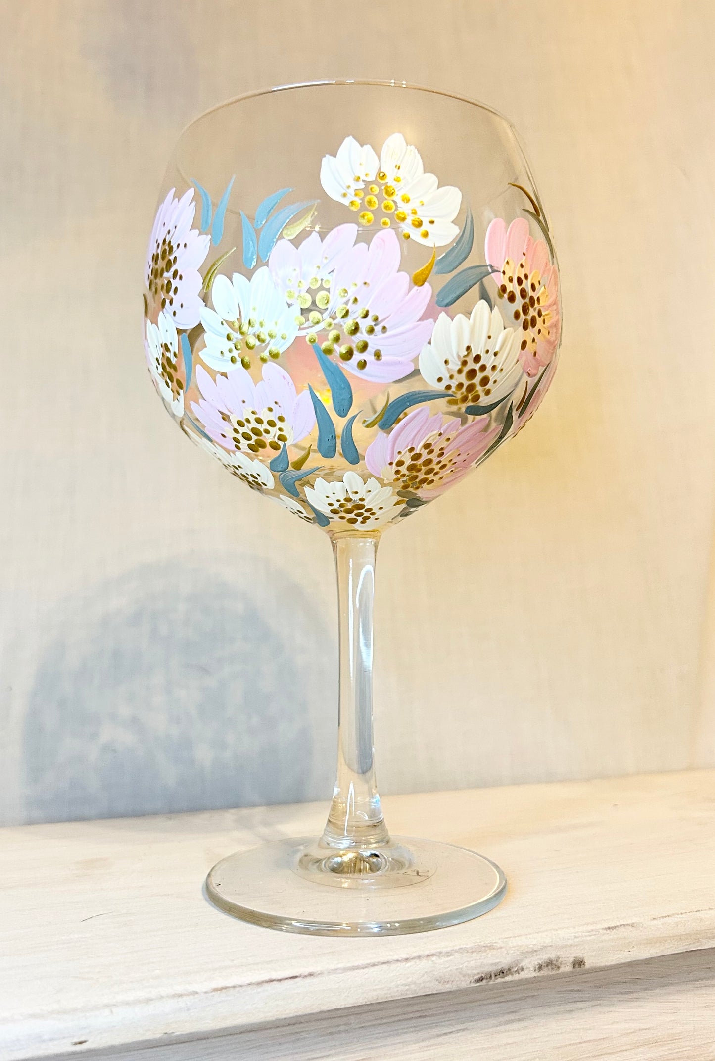 Hand-Painted Gin Glass