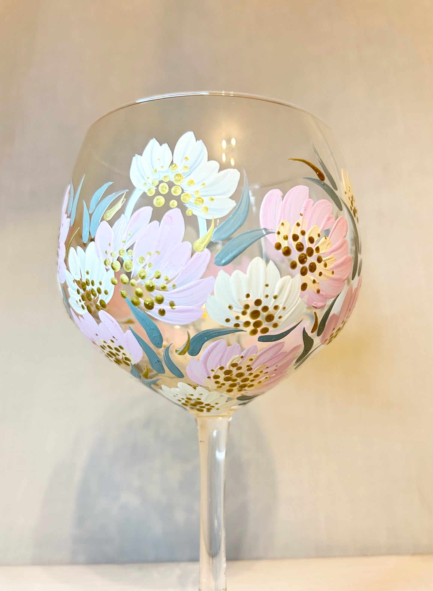 Hand-Painted Gin Glass