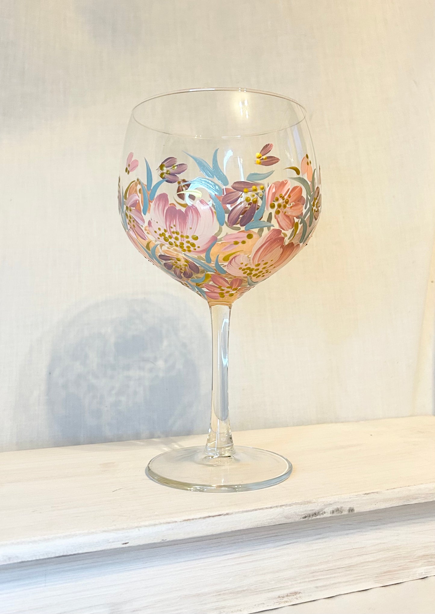 Hand-Painted Gin Glass