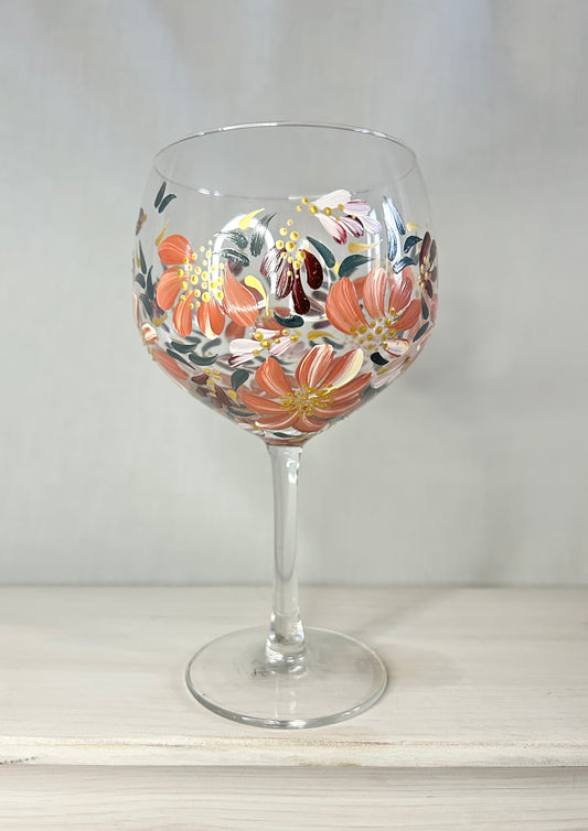 Hand-Painted Gin Glass